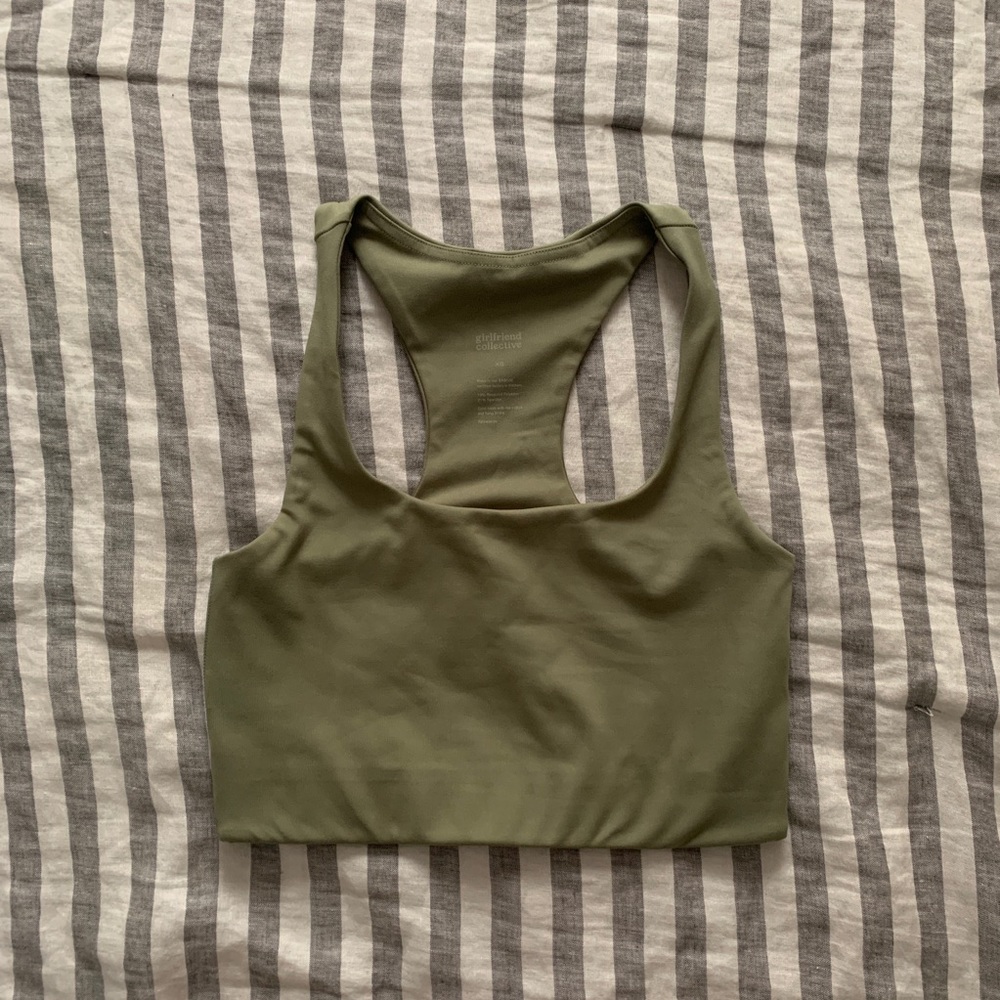 Girlfriend Collective Paloma Bra Olive